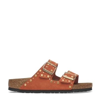 Image of Birkenstock Arizona Narrow Mules, Women&#039;s, Size: 36, Dark rust shoes