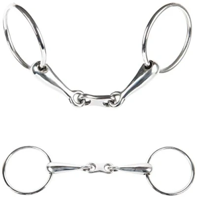 Image of Harry&#039;s Horse Loose ring snaffle, french mouth with flat link, 20mm