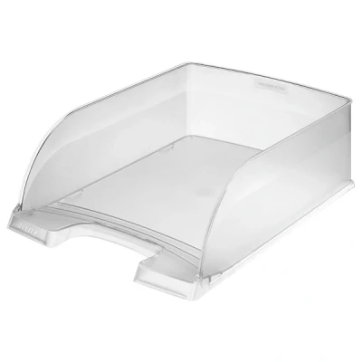 Image of Leitz Plus Series 52330003 Letter Tray A4 Jumbo Pack of 4 Transparent Extra Large Capacity