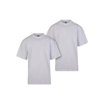 Image of Urban Classics 2PACK Basic Tshirt, Men&#039;s, Size: 4XL, White+white