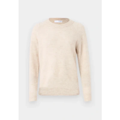 Image of SELECTED FEMME Women&#039;s Slflulu Ls Knit O Neck Noos Sweater, Birch Details: Melange, XL