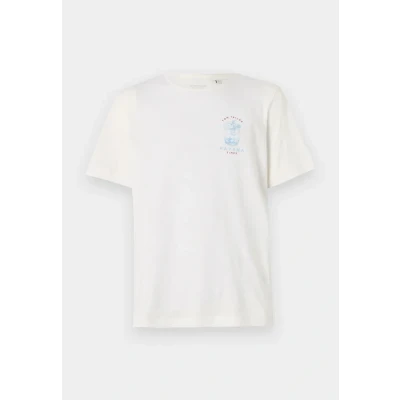 Image of TOM Tailor Printed SLUB Print Tshirt, Men&#039;s, Size: XL, Off white