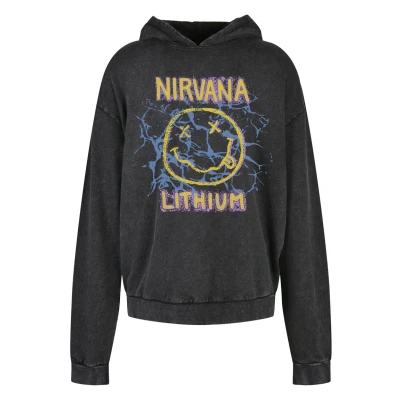 Image of Mister Tee Men&#039;s Lithium Oversize Hoody Hooded Sweatshirt, Acid Black, XXL