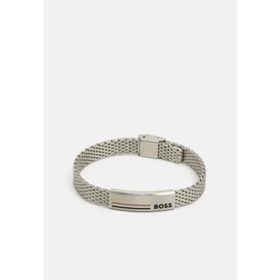 Image of BOSS ALEN Bracelet silvercoloured, Men&#039;s, Size: One Size, Silver coloured