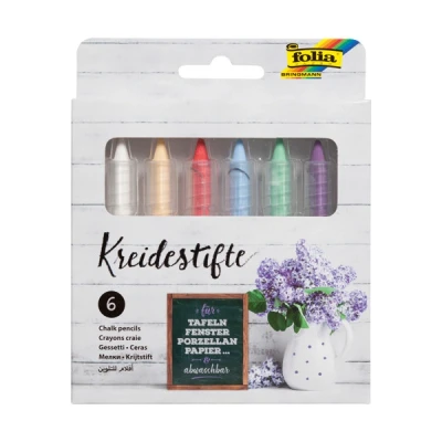 Image of Chalk pens Set, 6 Assorted in Colours