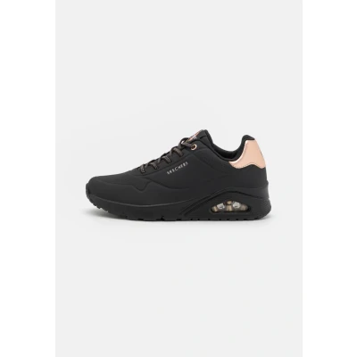 Image of Skechers Sport UNO Trainers Black/rose gold, Women&#039;s, Size: 6.5, gold Pu