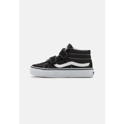 Image of Vans SK8MID Reissue Unisex Hightop trainers for kids, Size: 2.5, Black/true white shoes