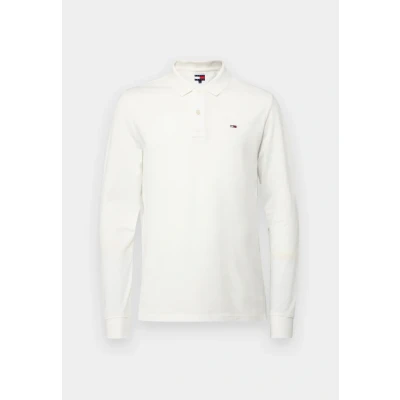 Image of Tommy Jeans Placket Long sleeved top, Men&#039;s, Size: 46, Ecru