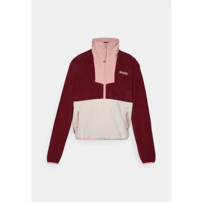 Image of Columbia Sequoia GROVE 1/2 ZIP Fleece jumper, Women&#039;s, Size: XS, Rich wine/dark stone/eraser pink