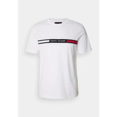 Image of Tommy Hilfiger Chest Insert TEE Print Tshirt, Men&#039;s, Size: XS, White