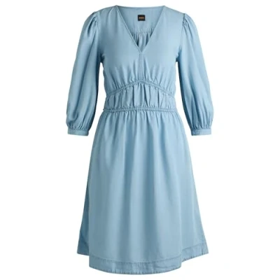 Image of BOSS Dezzan Day dress, Women&#039;s, Size: 18, Light/pastel blue