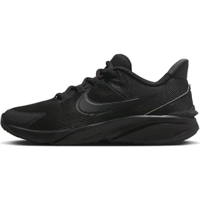Image of NIKE Performance STAR Runner 4 NN GS Neutral running shoes for kids, Size: 4, Black/anthracite Textile/synthetics