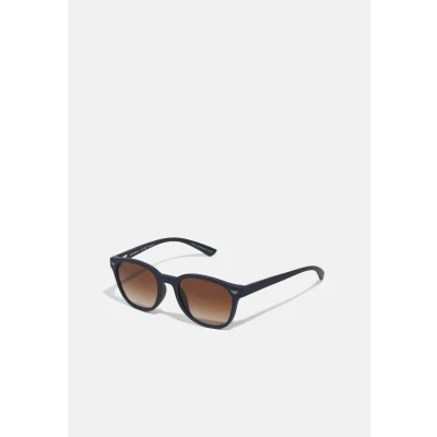 Image of Emporio Armani Sunglasses, Men&#039;s, Size: 53, Matte blue/gradient brown