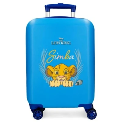 Image of Joumma Disney Simba Camuflaged Cabin Suitcase Blue 33 x 50 20 cm Rigid ABS Side Combination Lock 28.4L 2 kg 4 Double Wheels Luggage Hand Luggage, blue,