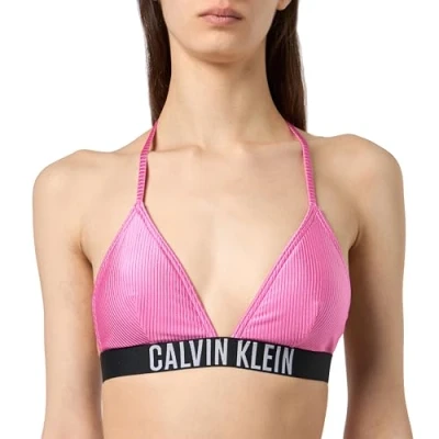 Image of Calvin Klein Women&#039;s Triangle Bras, Blue (Midnight Lagoon), L