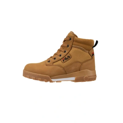 Image of Fila Grunge II MID Laceup ankle boots, Women&#039;s, Size: 5.5, Chipmunk marshmallow Leather and textile
