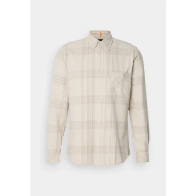 Image of BOSS Rickert Shirt, Men&#039;s, Size: Large, Light beige