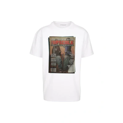 Image of Upscale by Mister Tee Unisex Magazine Print Tshirt, Size: Small, White