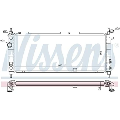 Image of Radiator, engine cooling NISSENS 63254A
