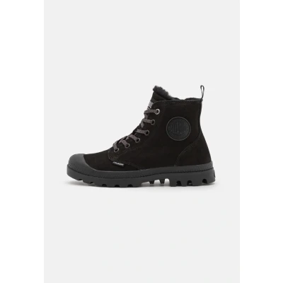 Image of Palladium Pampa HI ZIP Laceup ankle boots, Women&#039;s, Size: 5, Black Nubuck