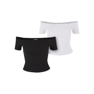 Image of Urban Classics Women&#039;s T Shirt, Black+white, XS