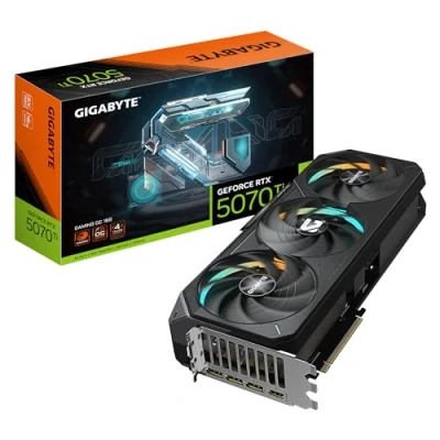 Image of Gigabyte GeForce RTX 5070 Ti Gaming OC 16G Graphics Card 16GB GDDR7, 256 Bit, PCI E 5.0, 2588 MHz Core Clock, 3 x DP 2.1a, 1 HDMI 2.1b, NVIDIA DLSS 4, GV N507TGAMING 16GD