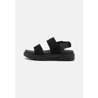Image of Timberland Greyfield Platform sandals, Women&#039;s, Size: 3.5, Black Leather and textile