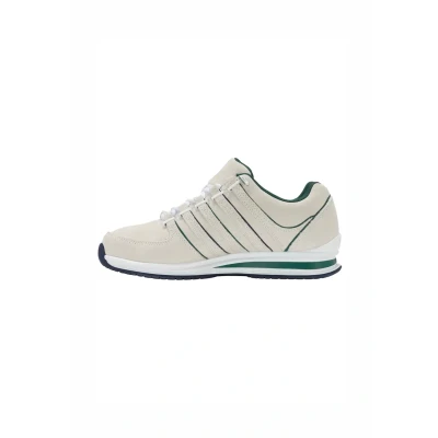 Image of K SWISS Rinzler Sneaker Trainers, Men&#039;s, Size: 8, White posy/green naval academy shoes