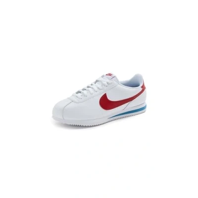 Image of Nike Sportswear Cortez Trainers, Men&#039;s, Size: 6, White/varsity red/varsity blue Leather and textile