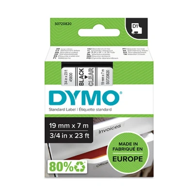 Image of LabelManager Executive 640 CB Dymo S0720820 / 45800 black on transparent tape, 19mm (original Dymo)