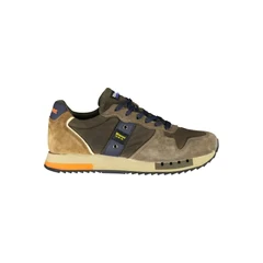 Image of Blauer Queens U24BU06 F3QUEENS01 Sneakers in Suede/Military Fabric/Brown, brown, 40 EU