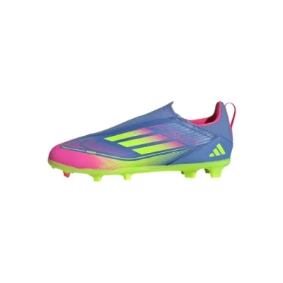 Image of adidas Performance F50 League Unisex Moulded stud football boots for kids, Size: 355, Blue fusion/lucid lemon/lucid pink shoes