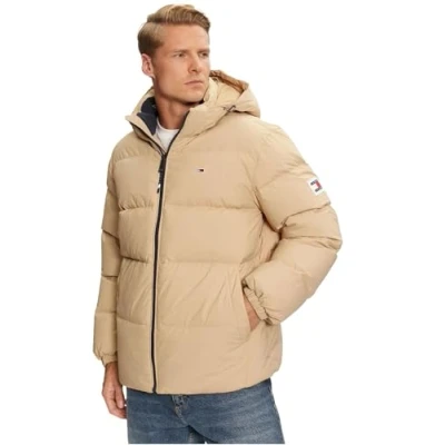 Image of Tommy Jeans Essential Jacket Down jacket, Men&#039;s, Size: 46, Gentle gold