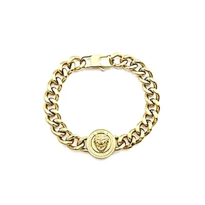 Image of Guess LION COIN Unisex Bracelet Yellow goldcoloured, Size: Small, gold coloured