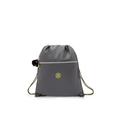 Image of Kipling to School Supertaboo Drawstring sports bag for kids, Size: One Size, Back grey