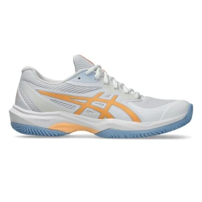 Image of Asics GAME FF Padel shoes, Women&#039;s, Size: 9, White/orange glow shoes