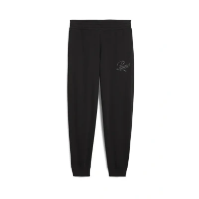 Image of Puma ESS Script Comfort Jogging Tracksuit bottoms, Women&#039;s, Size: Small, Black