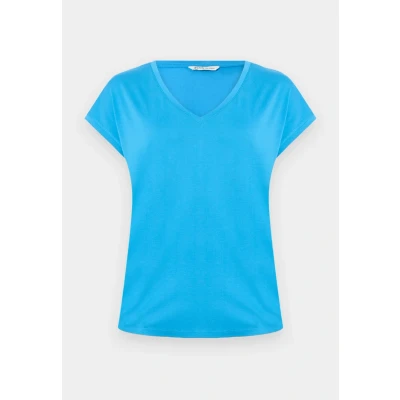Image of TOM Tailor Denim Fluent V NECK Basic Tshirt, Women&#039;s, Size: Large, Florida blue