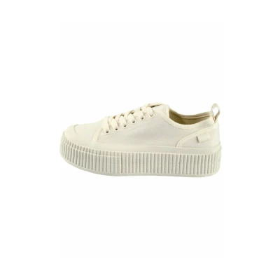 Image of Buffalo Madison Women&#039;s Low Trainers Beige Textile, cream, 6.5 UK