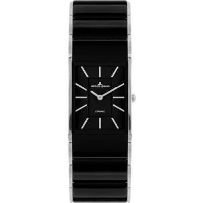 Image of Jacques Lemans Dublin Watch, Women&#039;s, Size: ONE, Schwarz silber