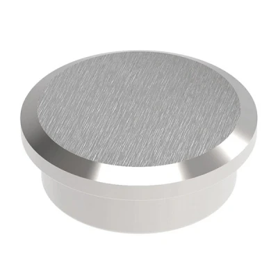 Image of MAUL Neodymium Magnet Diameter 30 x 9 mm, Strong with High Adhesive Force (21 kg), Elegant and Modern Design, Ideal for Magnetic Board, Fridge Whiteboard, Silver