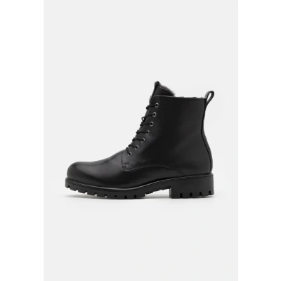 Image of ECCO Modtray LACE WARM LEA Laceup ankle boots, Women&#039;s, Size: 7.5, Black Leather