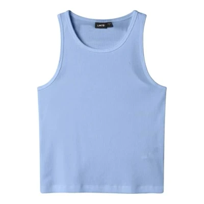 Image of Lmtd Nlfhinaja Women&#039;s Crop Solid Tank Top Noos, Windsurfer, 134 140