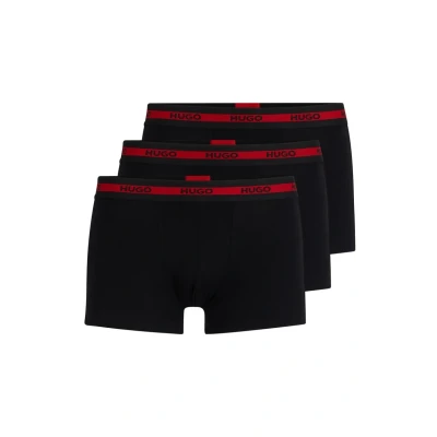 Image of HUGO Trunk Triplet 3 PACK Pants, Men&#039;s, Size: Large, Black