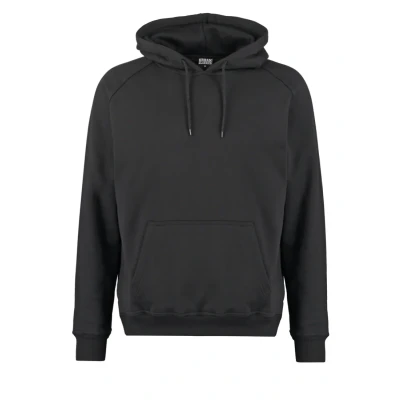 Image of Urban Classics Blank Hoody Hoodie, Men&#039;s, Size: 3XL, Black