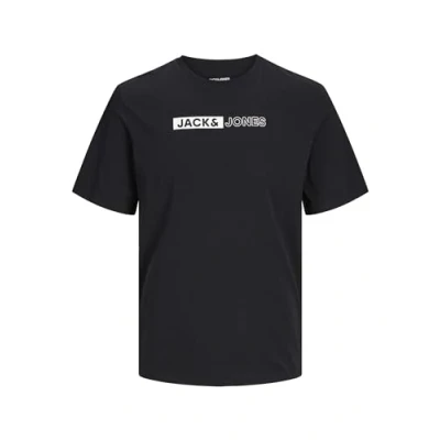 Image of JACK &amp; JONES Men&#039;s Jjecorp Logo Tee Play Ss O n Noos Pls T Shirt, Black/Print:play 5, 4XL