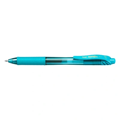 Image of Pentel EnerGel X BL107 S3X Gel Rollerball Pen Turquoise 0.7mm Line Width Retractable Refillable