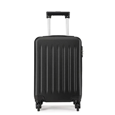 Image of Kono Hardside Hand Luggage 4 Wheeled Spinner 19 inch Black, Height:48cm, Length:30cm, Width:20cm., Carry on