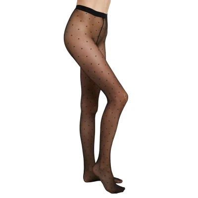 Image of Falke DOT 15 Denier Ultratransparent MATT Tights, Women&#039;s, Size: Small, Schwarz