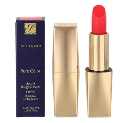 Image of Estée Lauder Pure Colour Crème Lipstick 3.5g (Various Shades) Defiant Coral